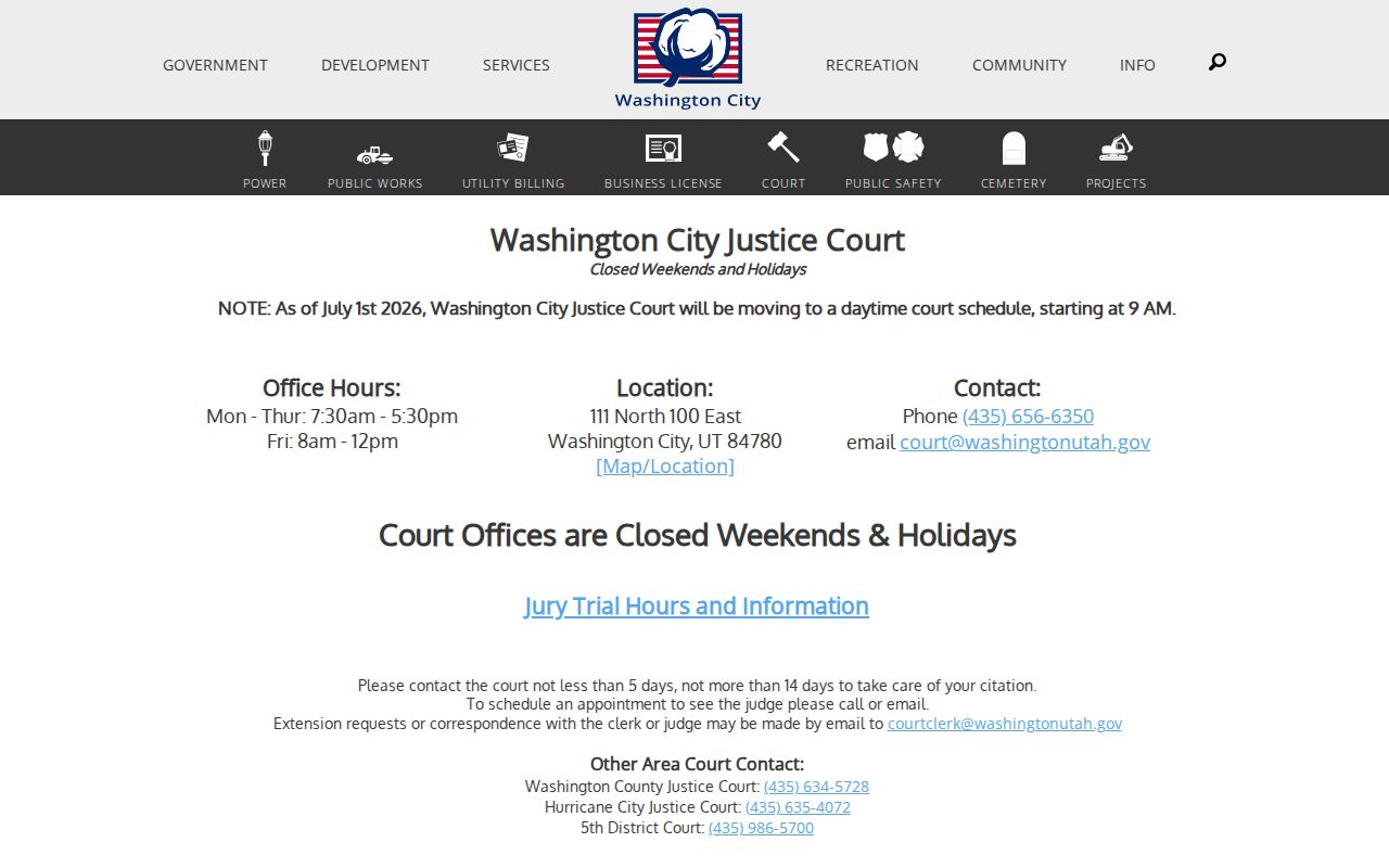 Washington criminal records Justice Court source