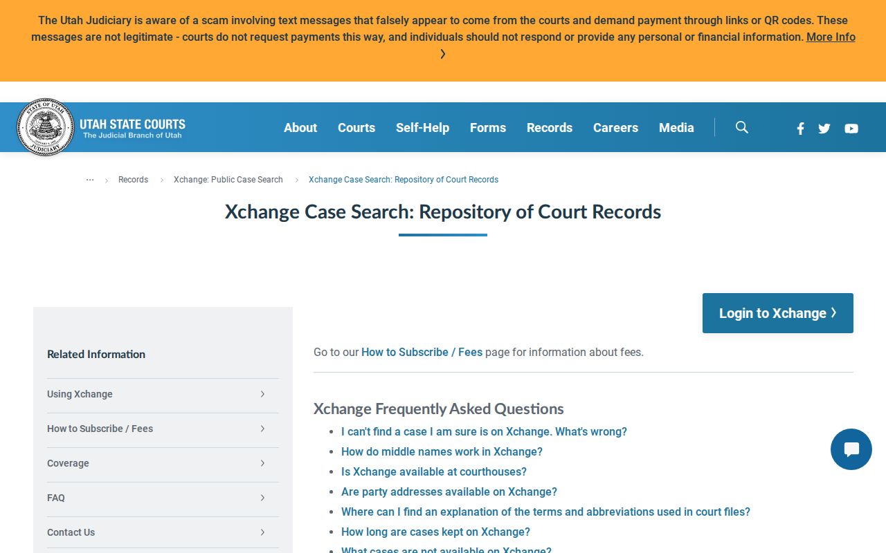 Washington County criminal court cases Xchange coverage information