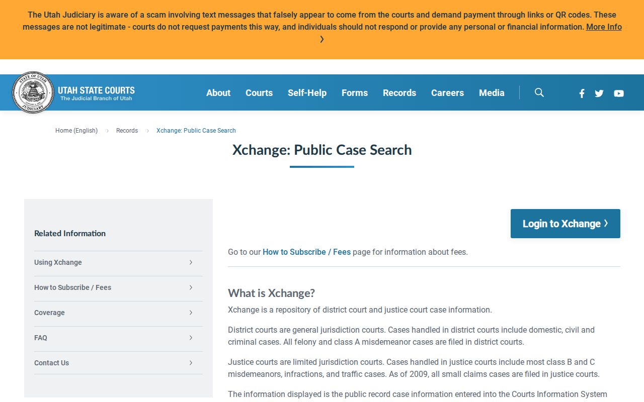 Washington County criminal court cases Xchange search gateway